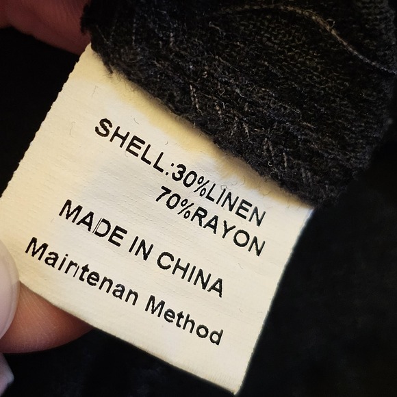 Anrabess Pants Womens Large Black Wide Leg Linen Blend Pull On Pockets Casual - Picture 12 of 14